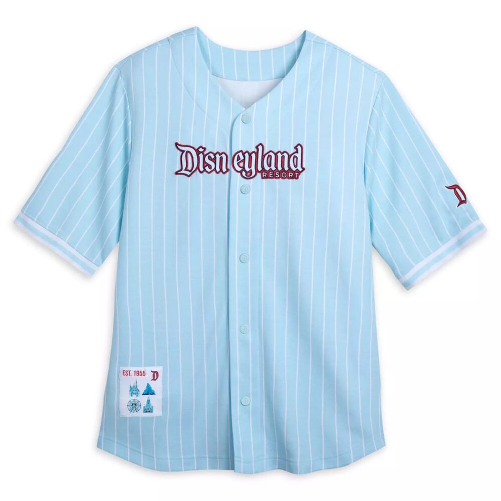 DISNEY RESORT xxl Blue Stripe embroidered official Disney store baseball button